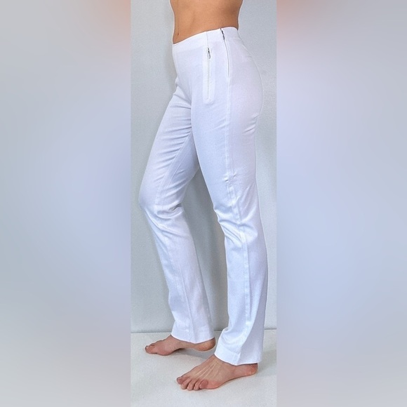 ELIE TAHARI WOMEN White Skinny long pant stretch cotton blend Size 2 US - Picture 2 of 6